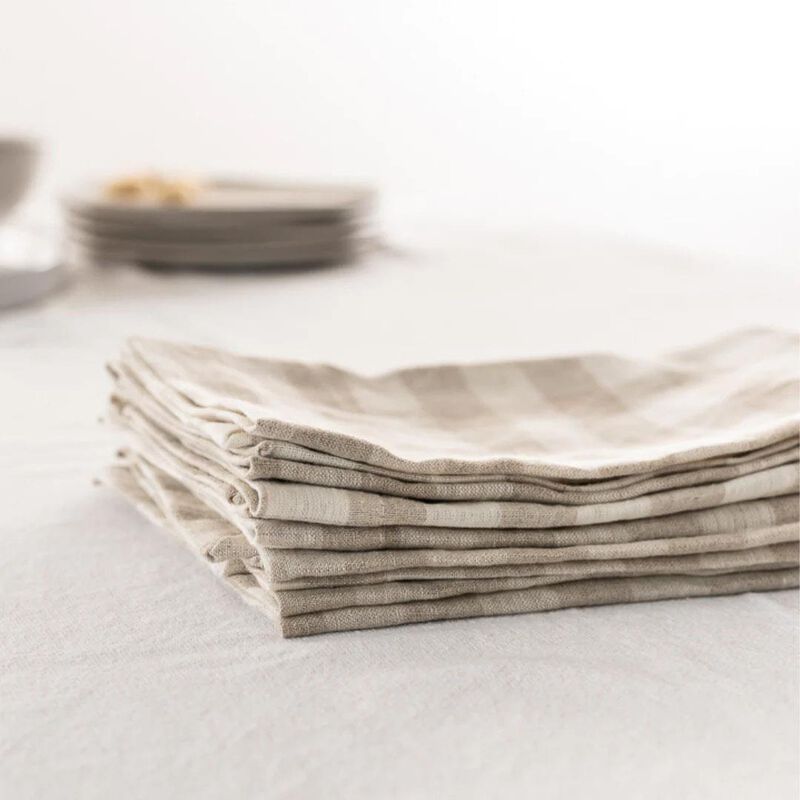 Home Lab 100% French Flax Linen Napkin Set Of 4 image number 4